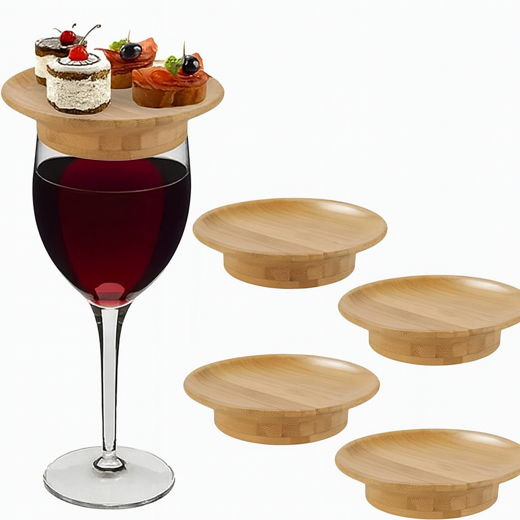 Tapa de Charcutería para Copa de Vino (4 pzs)