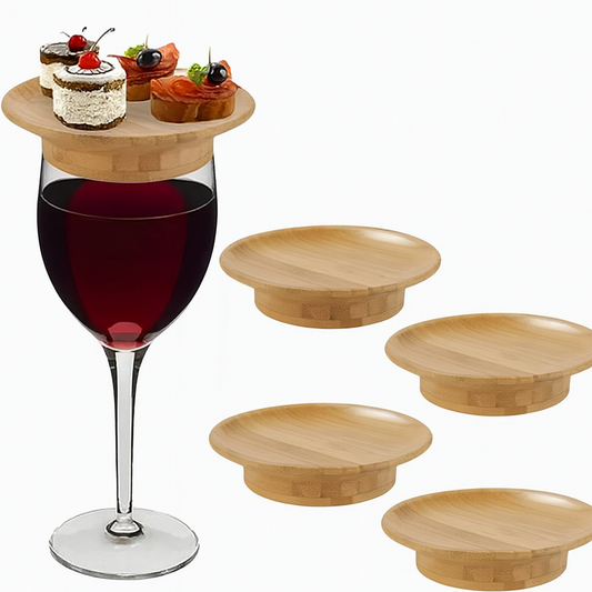 Tapa de Charcutería para Copa de Vino (4 pzs)