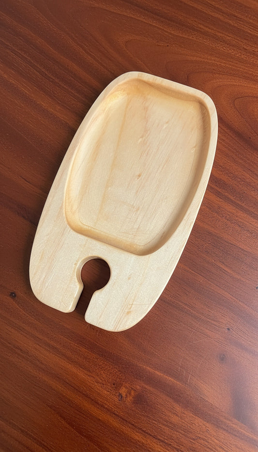 Platito para Vino y Botanas (pino)